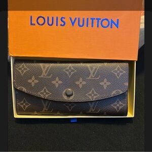 Louis Vuitton Monogram Canvas Flap Wallet in Brown